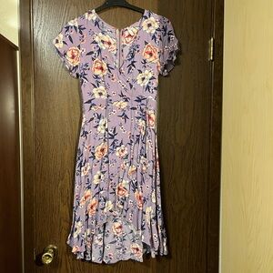 Xhilaration Purple Floral Midi Dress